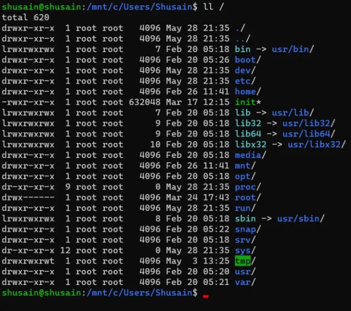 Lab 18-1 linux directory structures