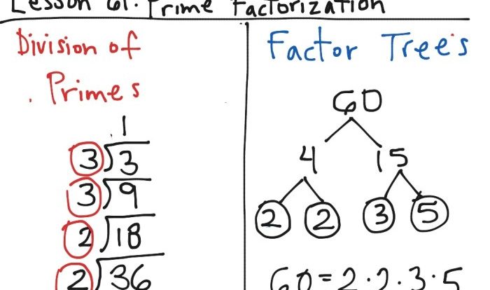 Lesson 1 prime factorization answers