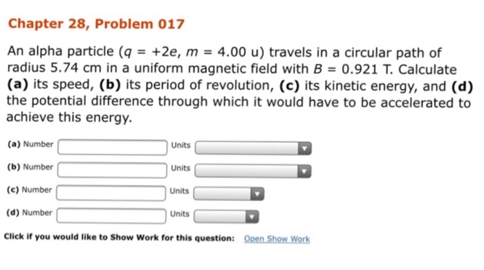 An alpha particle travels in a circular path of radius