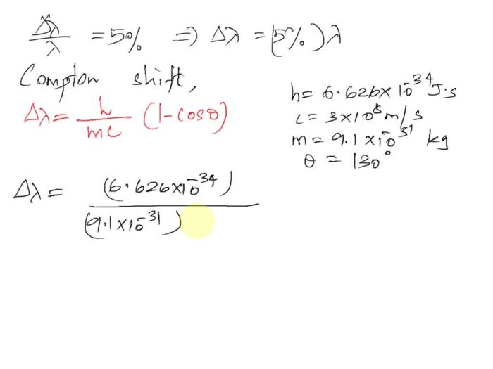 In a compton scattering experiment the incident