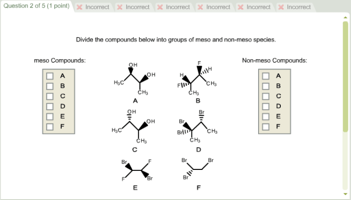 Achiral meso between difference vs examples definition